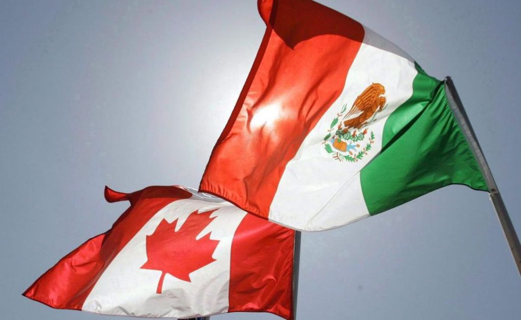 Mexico and Canda Flags